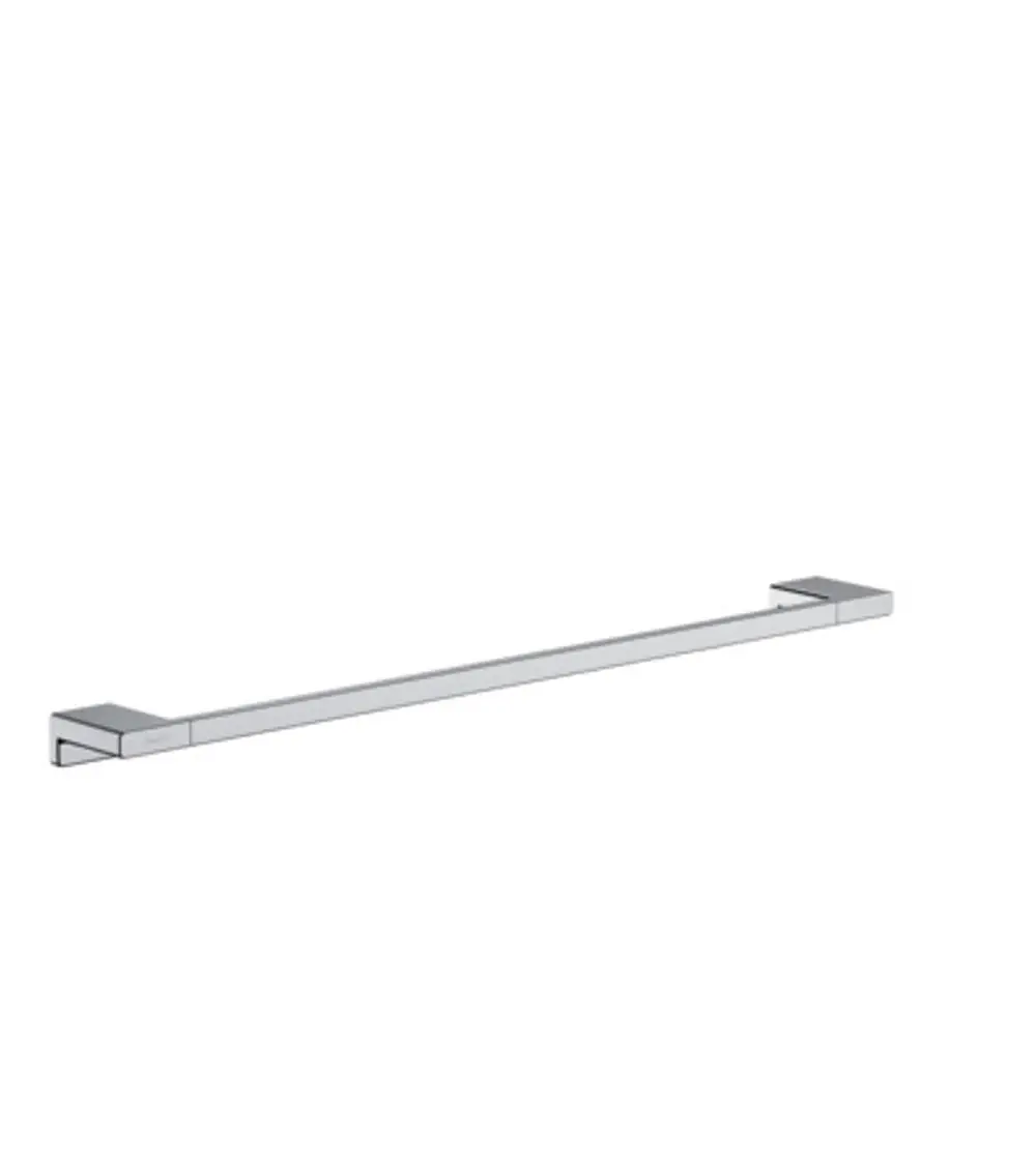 Hansgrohe Badetuchhalter in Chrom, mit geradlinigem Design, zur Wandmontage. Ideal zur Ablage von Badetüchern in einem Badezimmer.